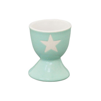 Porcelánový stojan na vajíčko Minty green Stars