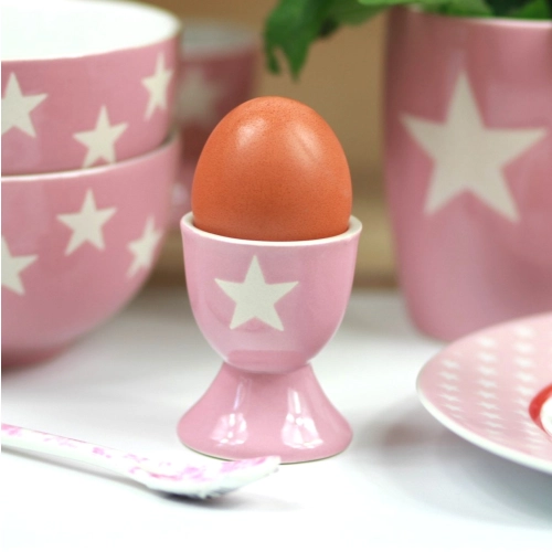 Porcelánový stojan na vajíčko Pink Stars