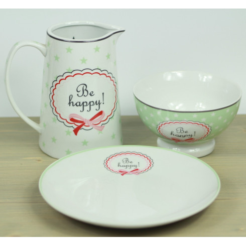 Porcelánový tanier Be happy -20,5 cm Porcelánový tanier Be happy -20,5 cm