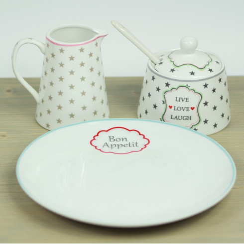 Porcelánový tanier Bon Apetit - 20,5 cm Porcelánový tanier Bon Apetit - 20,5 cm