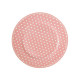 Porcelánový tanier s bodkami 19 cm - ružový