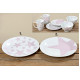 Porcelánový tanier s hviezdami 20 cm - ružový