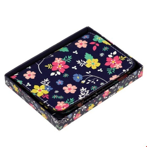 Puzdro na doklady a platobné karty s kvetinami