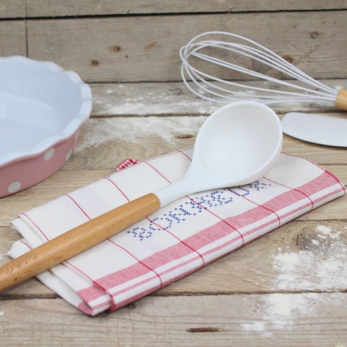 Silikónová naberačka - 31 cm biela Silikónová naberačka - 31 cm biela