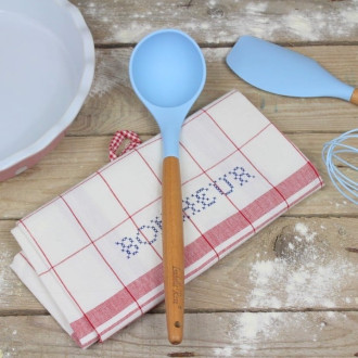 Silikónová naberačka - 31 cm svetlo modrá