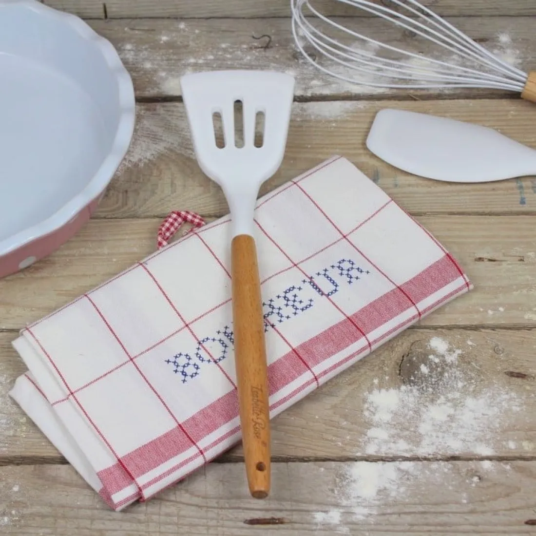 Silikónová obracačka - 32 cm biela