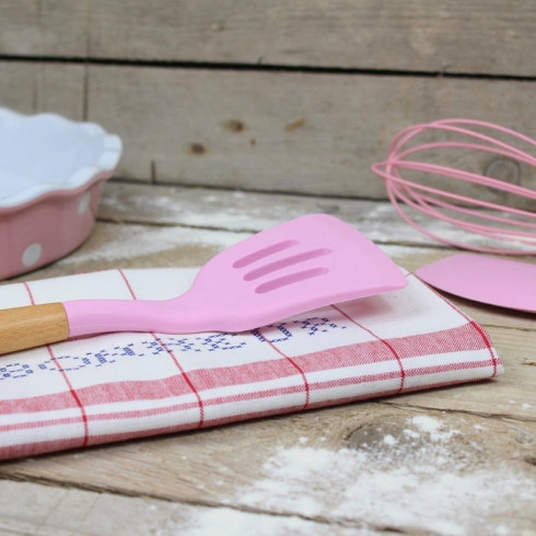 Silikonová obracečka 32 cm růžová, Isabelle Rose