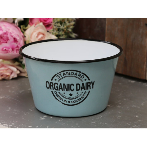 Smaltovaná miska "Organic Dairy" 1200 ml - modrá