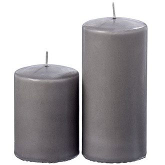 Svíčka Klasik tmavě šedá 10 cm - menší