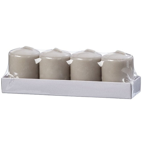 Svíčky Klasik - světle hnědé 5,5 cm - set 4 ks