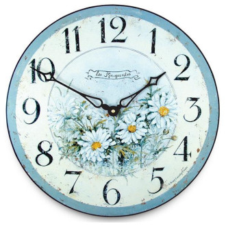 Drevené nástenné hodiny Les Marguerites 15 cm