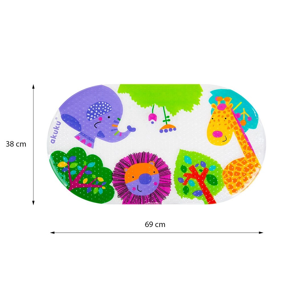 Dětská protiskluzová podložka do vany Akuku, 69 x 39 cm