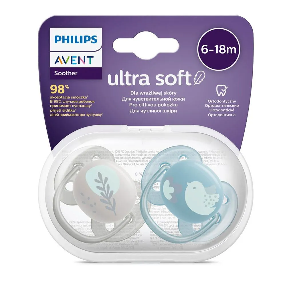 Dudlík Ultrasoft Premium AVENT zvířata 6-18 měsíců 2 ks