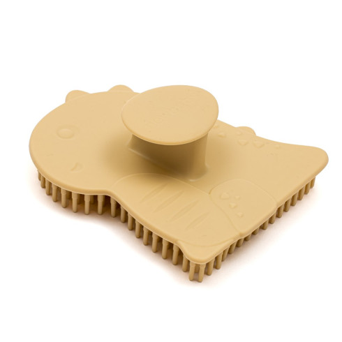 Detská silikónová kefka na kúpanie New Baby, béžová