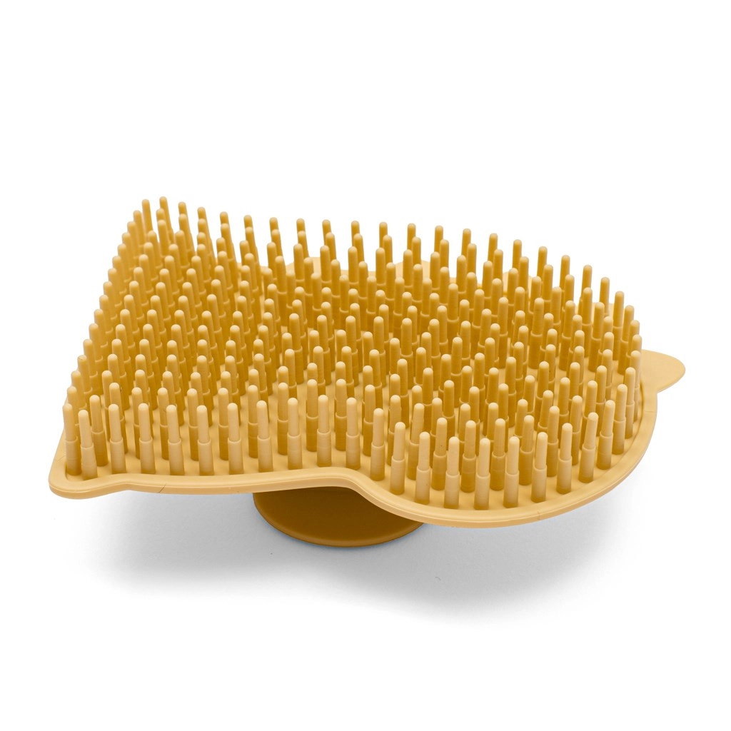 Detská silikónová kefka na kúpanie New Baby, béžová