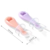 Dětská silikonová lžička Baby Ono, 2 kusy - růžová a fialová