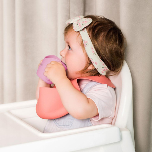 Ergonomický hrneček na učení Baby ono flow - růžový