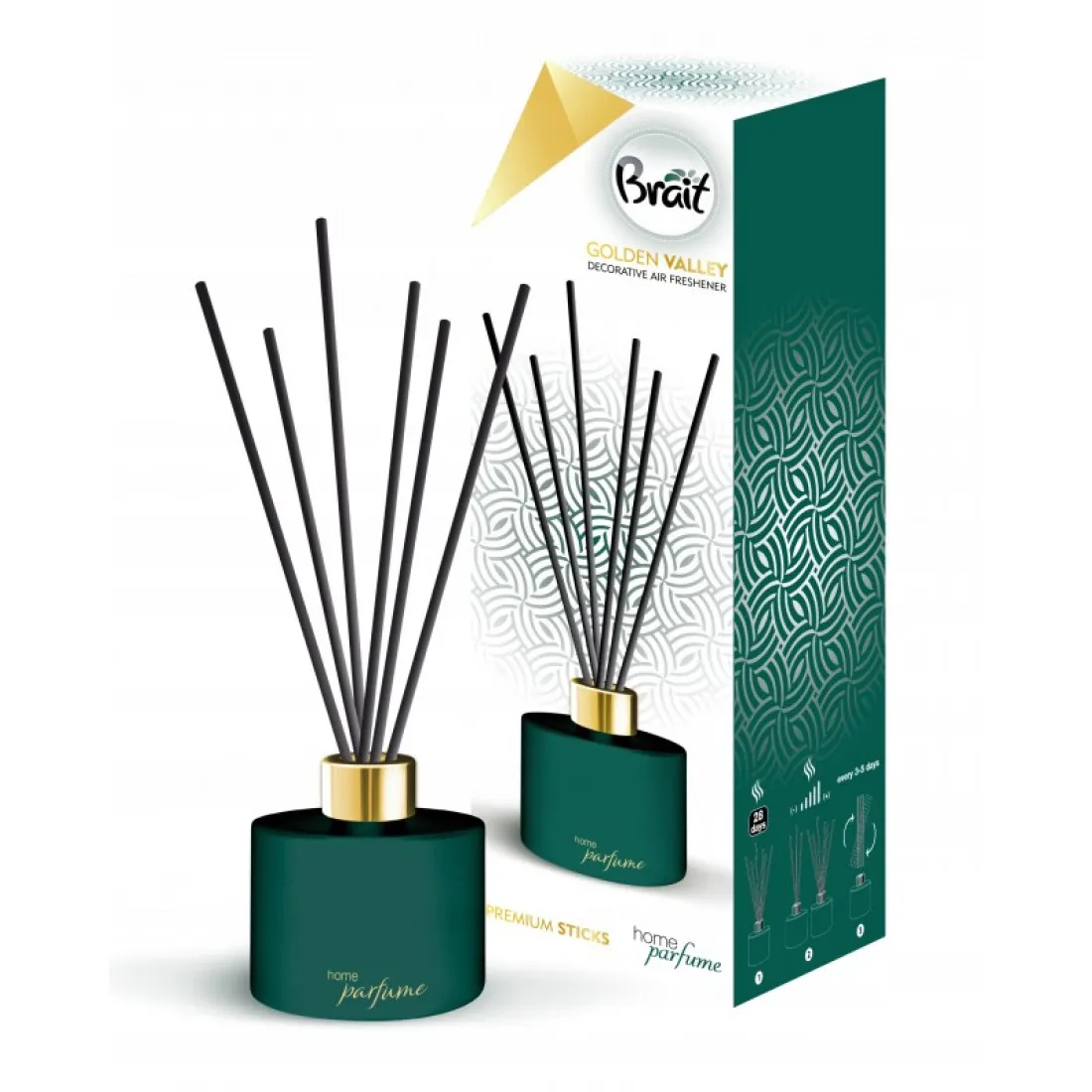 Brait Diffuser Golden Valley vonné tyčinky - 100ml