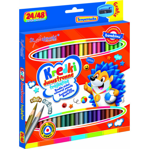 Obojstranné farbičky 24/48 farieb + strúhadlo