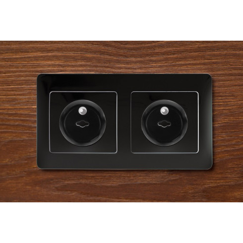 Bezpečnostné záslepky do zásuviek 15 ks + kľúč - čierne