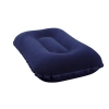 Cestovný nafukovací vankúš 42x26 cm - velúrový, modrý