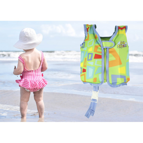 Detská plavecká vesta Aquastar pre deti od 1 do 3 rokov - zelená