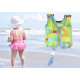 Detská plavecká vesta Aquastar pre deti od 1 do 3 rokov - zelená