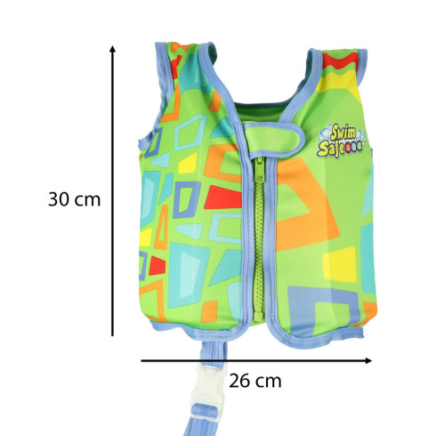 Detská plavecká vesta Aquastar pre deti od 1 do 3 rokov - zelená