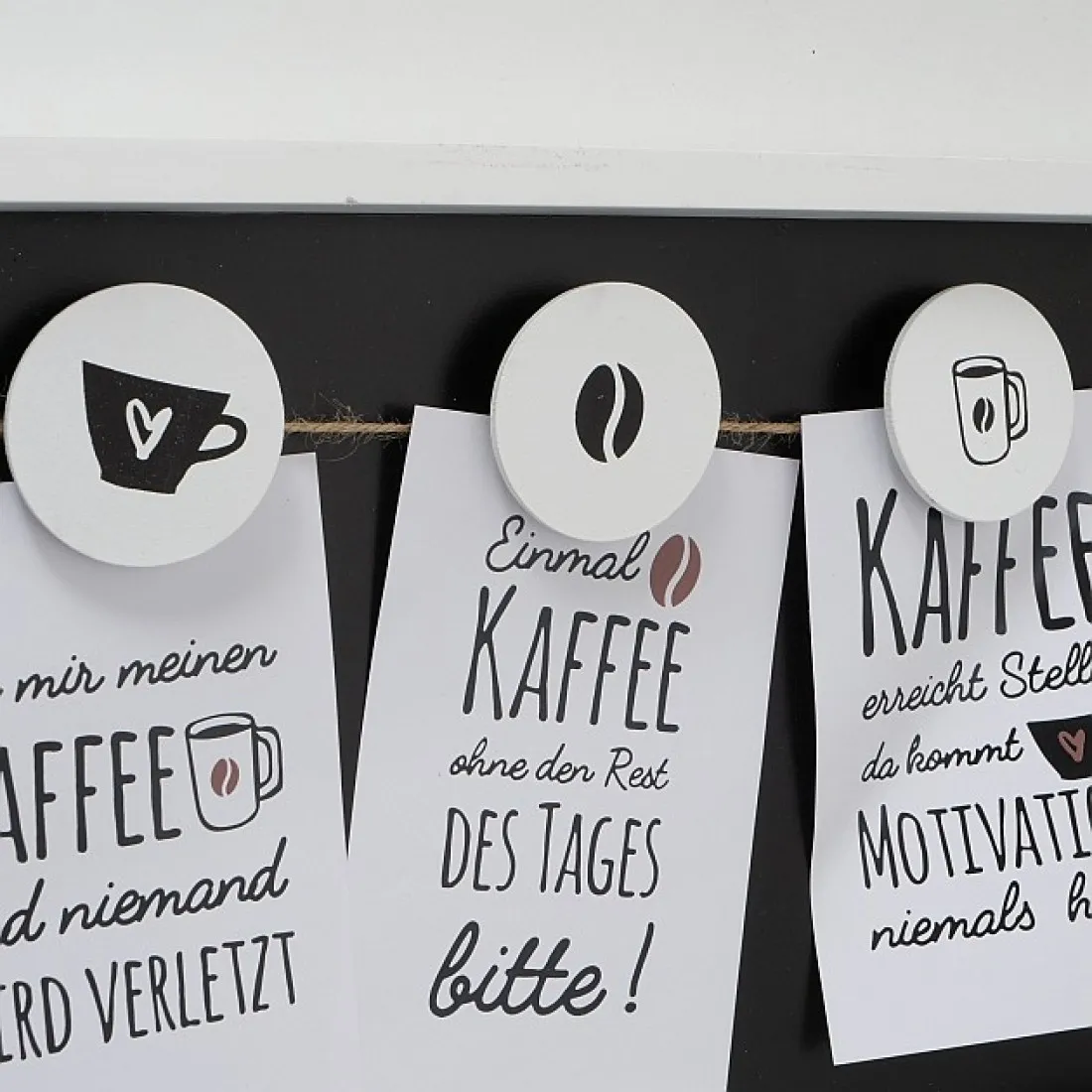 Dřevěná dekorační nástěnka na fotky Coffee