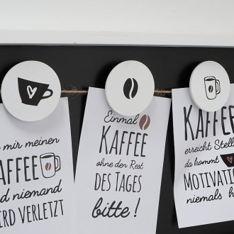 Drevená dekoračná nástenka na fotky Coffee