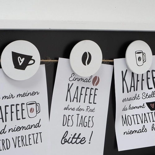 Dřevěná dekorační nástěnka na fotky Coffee
