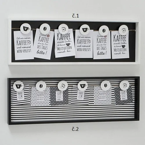 Dřevěná dekorační nástěnka na fotky Coffee