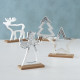 Dřevěná vánoční dekorace - stříbrná 15 cm