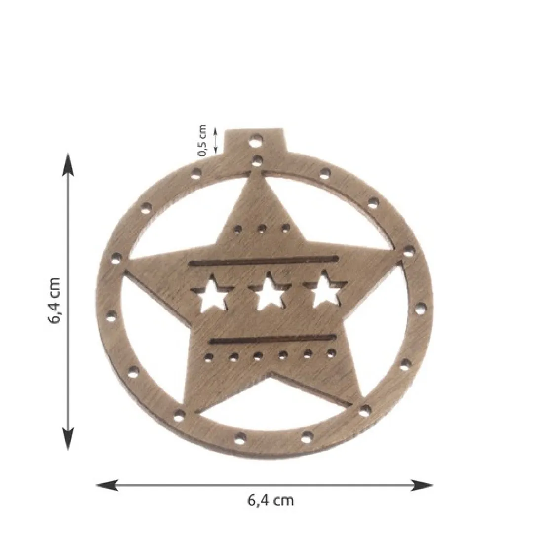Dřevěné vánoční ozdoby na stromeček 10 ks