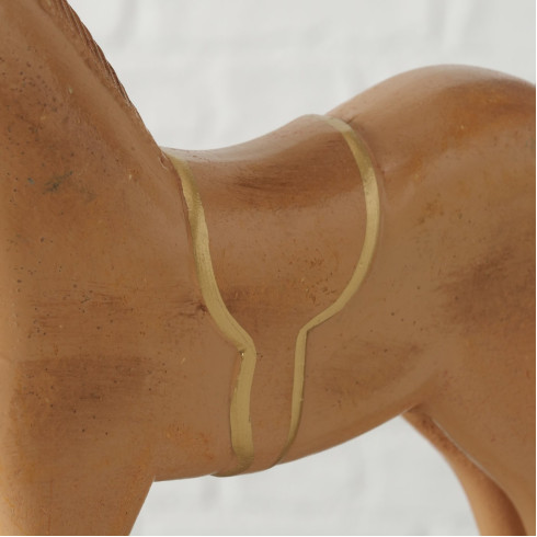 Drevený hojdací koník 23 cm hnedý