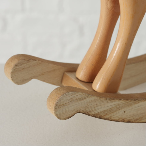 Drevený hojdací koník 23 cm hnedý