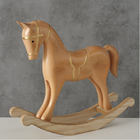 Drevený hojdací koník 23 cm hnedý