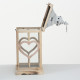 Dřevěná lucerna Heart 40 cm - menší