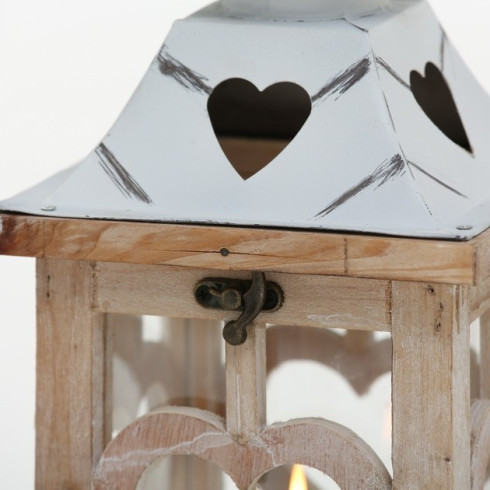 Drevený lampáš Heart 55 cm - väčší Drevený lampáš Heart 55 cm - väčší