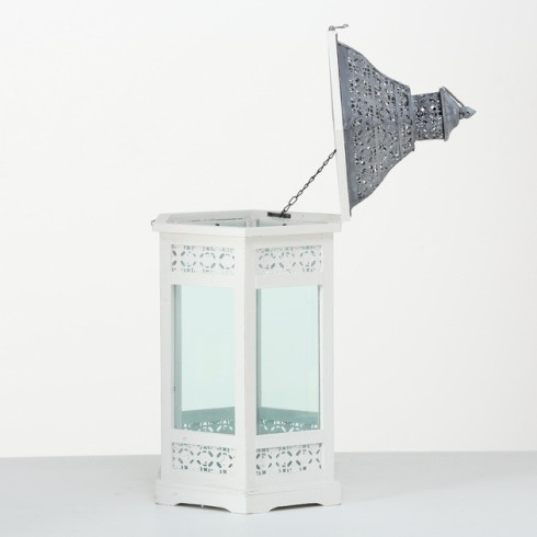 Drevený lampáš Janine 63 cm - menší