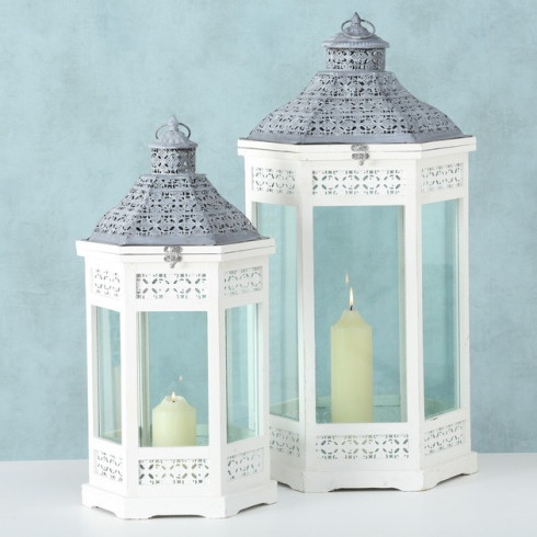 Drevený lampáš Janine 63 cm - menší