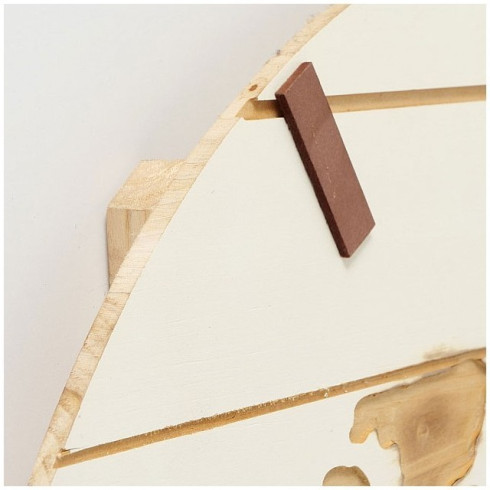 Hodiny nástenné drevené s motívom mapy - 74 cm