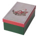 Kartónová krabica  s mikulášom na saniach 20,5 cm