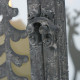 Kovová lucerna Zimní domeček 16 cm - šedý