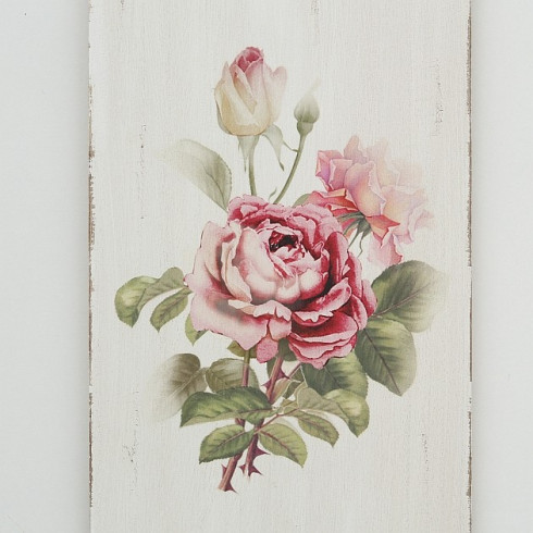 Vešiak na kľúče a odkazy s motívom ruží 57 cm