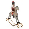 Vianočná figúrka luskáčika s hojdacím koníkom XL 22 cm