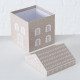 Vánoční kartonová dárková krabice motiv Perníkový domeček - set 4ks