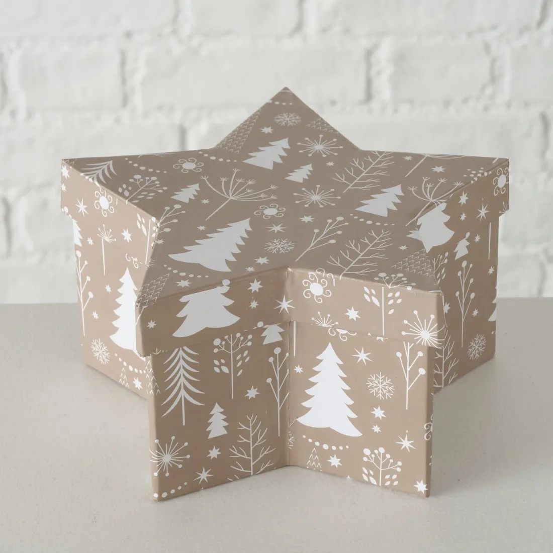 Vianočná kartónová krabica hviezda set 3ks