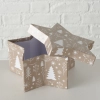 Vianočná kartónová krabica hviezda set 3ks