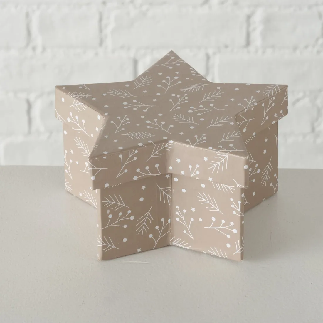 Vianočná kartónová krabica hviezda set 3ks